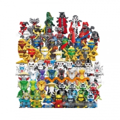 56Pcs Set Ninjago MOC Building Blocks Mini Action Figures DIY Bricks Toys Kids Gift