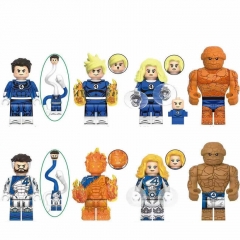8-Pack Super Heroes The Fantastic Four Building Blocks Mini Action Figures Kids Toys DIY Bricks Set G0146