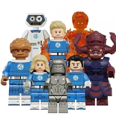 8-Pack Super Heroes The Fantastic Four Mini Action Figures Building Blocks Kids Toys DIY Bricks Set KDL847