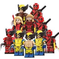 10-Pack Super Heroes Wolverine Deadpool Building Blocks Mini Action Figures DIY Bricks Kids Toys TV6207