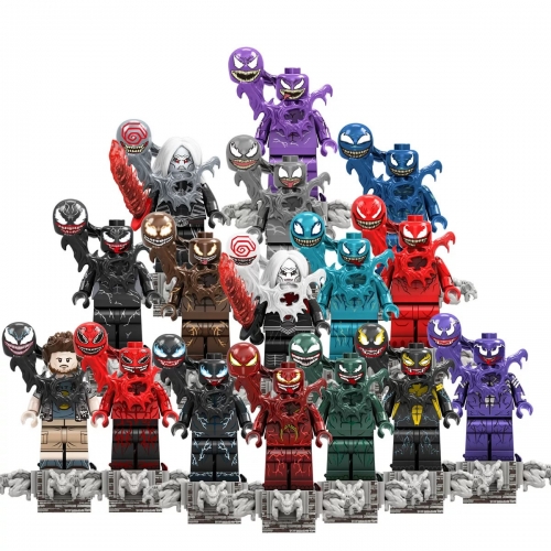 TV6210 TV6211 Super Heroes Venom Building Blocks Mini Action Figures DIY Bricks Toys Kids Gift Set