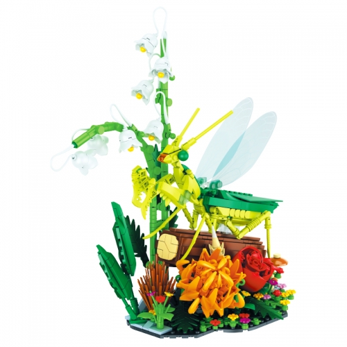 Insect Collection Building Blocks Kit Mantis Display Model 753Pcs Set Gifts for Kids and Adults NO.66109