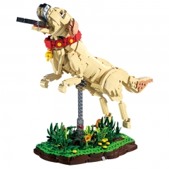 Labrador Retriever Dog Building Blocks Kit DIY Bricks Toys Model Display for Kids and Adults 1257Pcs Set NO.66060