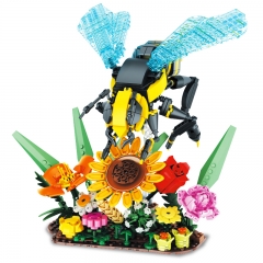 Insect Collection Building Blocks Kit Bee Display Model 750Pcs Set Gifts for Kids and Adults NO.66107
