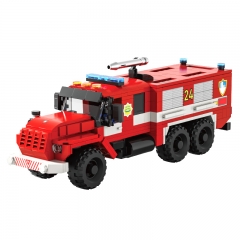 Vintage Fire Truck Building Blocks Kit DIY Bricks Educational Toys Model Display for Kids Gift 473Pcs Set NO.66024