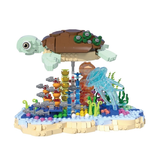 Sea Turtle Building Blocks Kit DIY Bricks Educational Toys Model Display for Kids Gift 1091Pcs Set NO.66099
