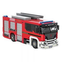 Fire Engine Building Blocks Kit DIY Bricks Educational Toys Model Display for Kids Gift 703Pcs Set NO.66036