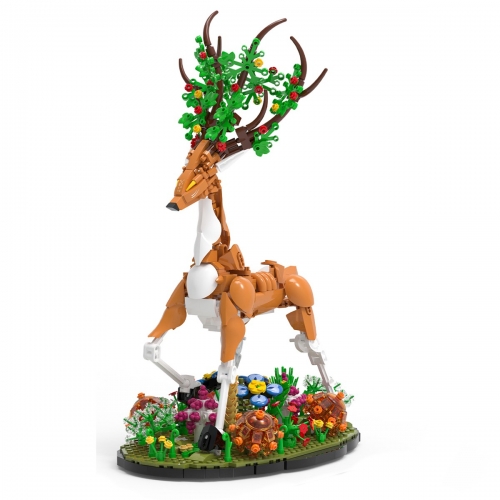 Deer In Bloom Building Kit Block Toys DIY Bricks Set Display Model 1220Pcs NO.66191