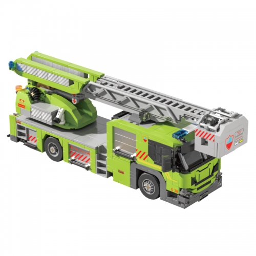 Turntable Ladder Fire Engine Building Blocks Kit DIY Bricks Educational Toys Model Display for Kids Gift 824Pcs Set NO.66038