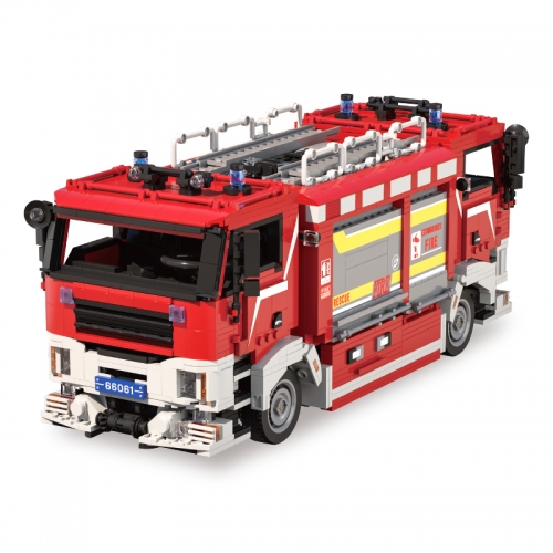 BI-DIRECTIONAL DRIVING FIRE RESCUE VEHICLE Building Blocks Kit DIY Bricks Educational Toys Large Scale Display Model 2713Pcs Set NO.66061