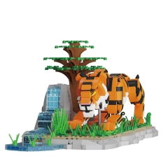 Mighty Tiger Building Blocks Kit DIY Bricks Educational Toys Display Model for Kids Gift 1303Pcs Set NO.66196