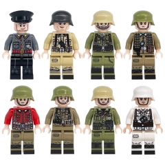 8-Pack Military WW2 Soldiers Building Blocks Mini Action Figures Bricks Toys Set M8051