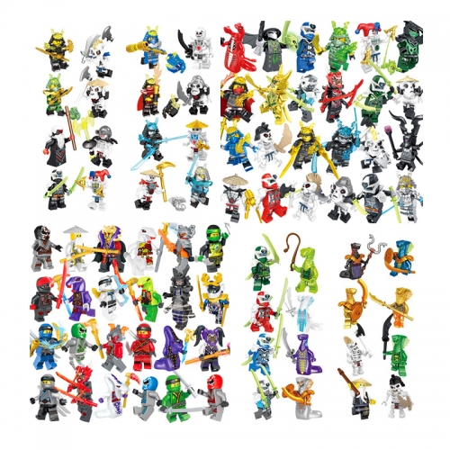 80Pcs MOC Ninjago Building Blocks Mini Figures Assembly Bricks Kids Toys Set Children's Gift
