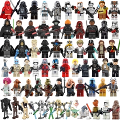 68Pcs Star Wars MOC Minifigures Set Jedi Yoda The Clone Troopers Building Bricks Blocks Mini Figures Kids Toys