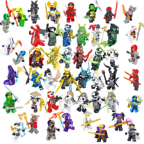 48Pcs Set Ninjago MOC Minifigures Building Blocks Mini Figures Kids Toys