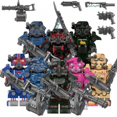 8-Pack Fallout Game T-45 Power Armor Mini Action Figures Building Blocks DIY Bricks Toys Kid Gift WM6209