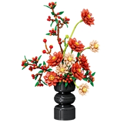 Flowers Collection Building Blocks Kit Dah-lia Display Model 1416Pcs Set Gifts for Kids and Adults JJ9249