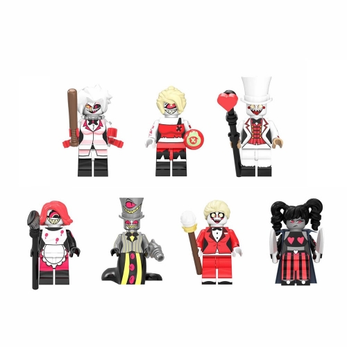 7-Pack Hazbin Hotel Building Blocks Mini Action Figures DIY Bricks Toys for Kids Gift TP1031