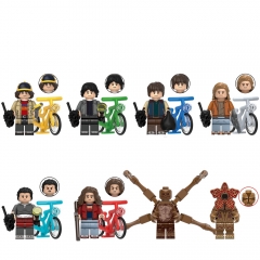 8-Pack Stranger Things Mike Eleven Dustin Vecna Mini Action Figures Building Blocks DIY Bricks Toys G0186