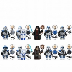 10-Pack Star Wars Mini Figures 501 Clone Troopers Anakin Skywalker Dolls Building Blocks Kids Bricks Toys TV6115