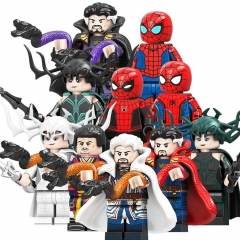10-Pack Super Heroes Mini Figures Set Spider Man Hela Doctor Strange Wong Building Blocks Kids Bricks Toys TV6209