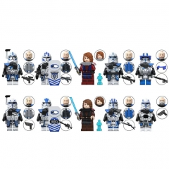 10-Pack Star Wars Mini Figures Anakin Skywalker 501 Clone Troopers Dolls Building Blocks Kids Bricks Toys TV6114