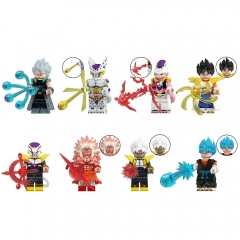 8-Pack Dragon Ball Mini Figures Building Blocks Gogeta Frieza Cell Broly DIY Bricks Kids Educational Toys Set WM6186