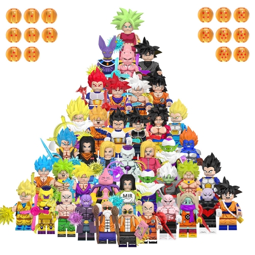 WM Blocks Dragon Ball Anime Characters Building Blocks Mini Figures DIY Models Brick Dolls Kids Educational Toys