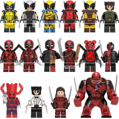 Super Heroes Deadpool Wolverine Building Blocks Mini Figures DIY Bricks Kids Educational Toys Set G0172 G0173