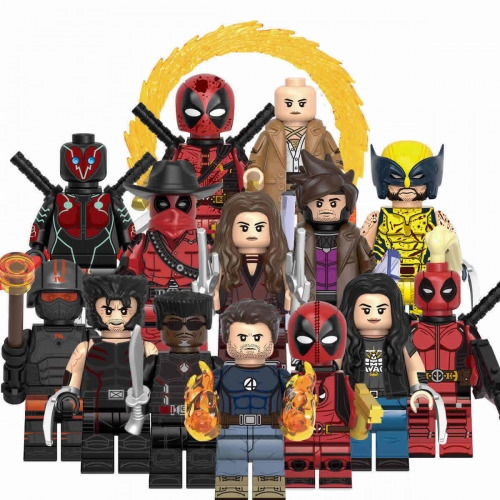 Super Heroes Deadpool Human Torch  TVA Agent Blade Building Blocks Mini Figures DIY Bricks Kids Educational Toys G0175 G0176