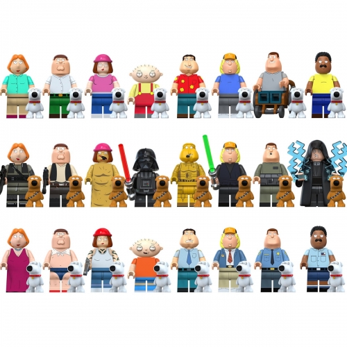Family Guy Figures Building Blocks Mini Dolls DIY Bricks Kids Educational Toys TV6304 TV6305 TV6306