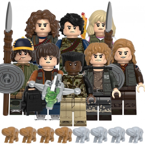 8-Pack Stranger Things Building Blocks Minifigures Will Dustin Robin Steve Mini Figures DIY Bricks Kids Educational Toys G0195