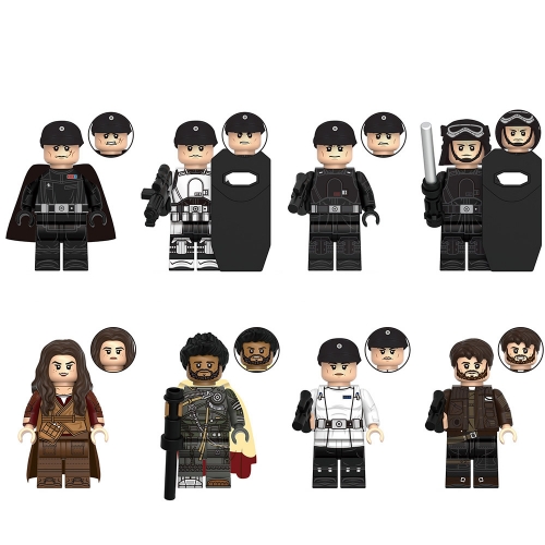 8-Pack Star Wars Building Blocks Captain Kaido ISB Tactical Agent Mini Figures DIY Bricks Kids Educational Toys Set G0152