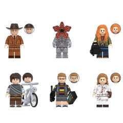 6-Pack Stranger Things Building Blocks Minifigures Mr.Whatisit Demogorgon Max Derek Mini Figures DIY Bricks Kids Educational Toys G0193