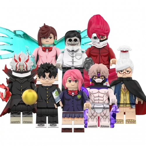 8-Pack DAN DA DAN Anime Shiratori Aira Ayase Momo Takakura Ken Minifigures Building Blocks Mini Figures Kids Bricks Toys WM6223