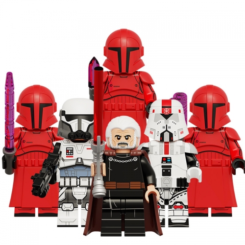 6-Pack Star Wars Building Blocks Stormtrooper Count Dooku Praetorian Guard Mini Figures DIY Bricks Kids Educatinal Toys Set KDL836