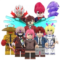 8-Pack DAN DA DAN Anime Shiratori Aira Ayase Momo Takakura Ken Minifigures Building Blocks Mini Figures Kids Bricks Toys WM6224