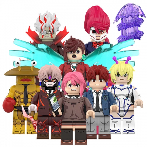 8-Pack DAN DA DAN Anime Shiratori Aira Ayase Momo Takakura Ken Minifigures Building Blocks Mini Figures Kids Bricks Toys WM6224