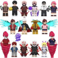 16-Pack WM Blocks DAN DA DAN Anime Minifigures Building Blocks Shiratori Aira Ayase Momo Takakura Ken Mini Figures Kids Bricks Toys WM6223 WM6224