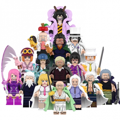 One Piece Anime Building Blocks Mini Figures Tashigi Lucci Bekkuman Tsuru DIY Bricks Kids Educational Toys WM6196 WM6222