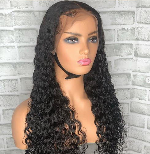 LSS Human Hair Curly Wig