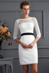 Knee Length Sheath Style Lace Mother of Bride Dresses