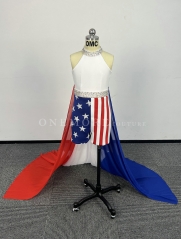 Scuba Red White Blue Fun Fashion with Cape