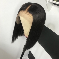 13A Lace Front Wig 150% Density Straight Short BOB Hair Virgin Hair 13x4 Lace Frontal Human Hair Middle Part Wigs For Black Women Hair  Free Shipping