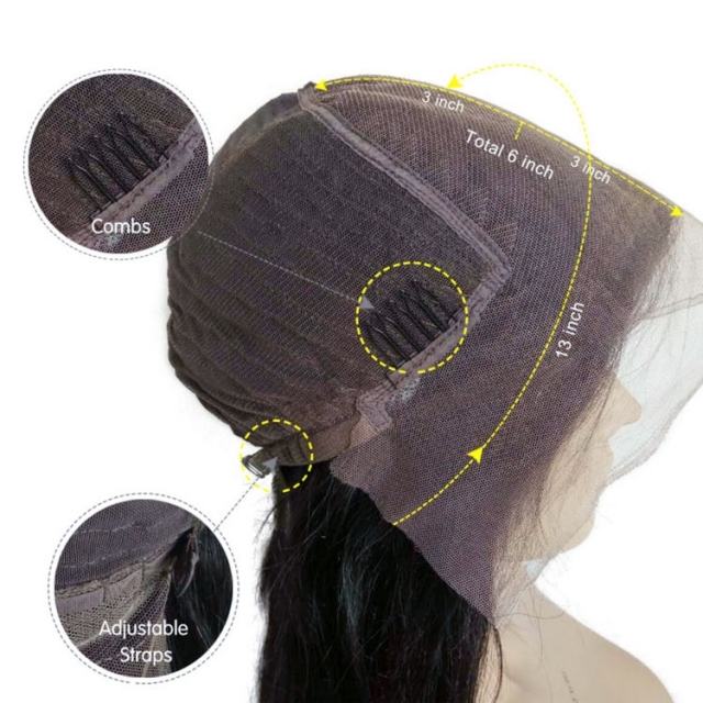 13A 13*6 Body wave 10-24inch Lace Frontal 150% 180% Density Natural Lace Wig Black Virgin Hair Customize in 7 working days Free Shipping