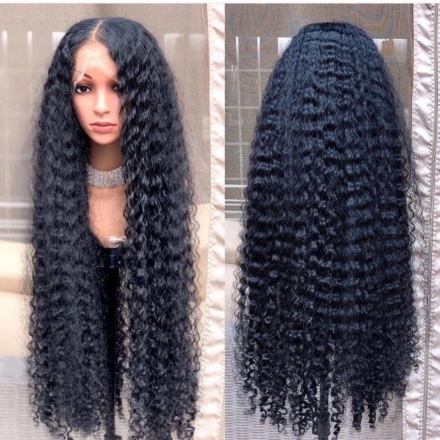13A 150%/180% Density Full Lace Wig Deep Wave Long Wigs Virgin Human Hair Free Shipping