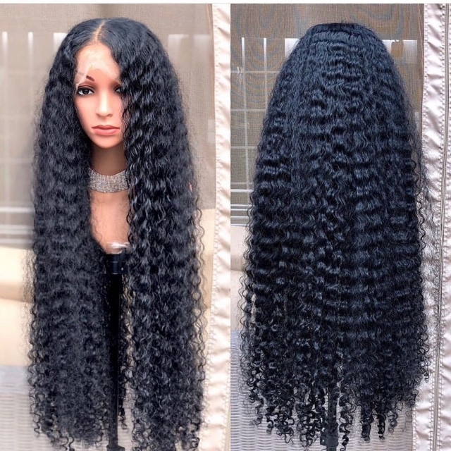 13A 150%/180% Density Full Lace Wig Deep Wave Long Wigs Virgin Human Hair Free Shipping