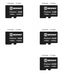 Customizable 64GB micro SDXC card 70MB/S-100MB/S