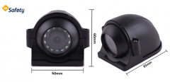Sideway view camera for vehicle security with waterproof feature