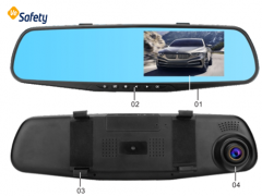 HD car dvr recorder with mirror with gps and parking